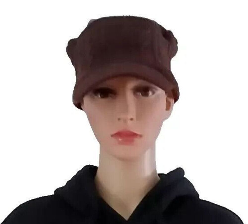 New NYE Page Boy Style Knit Hat Brown Classic Winter Casual